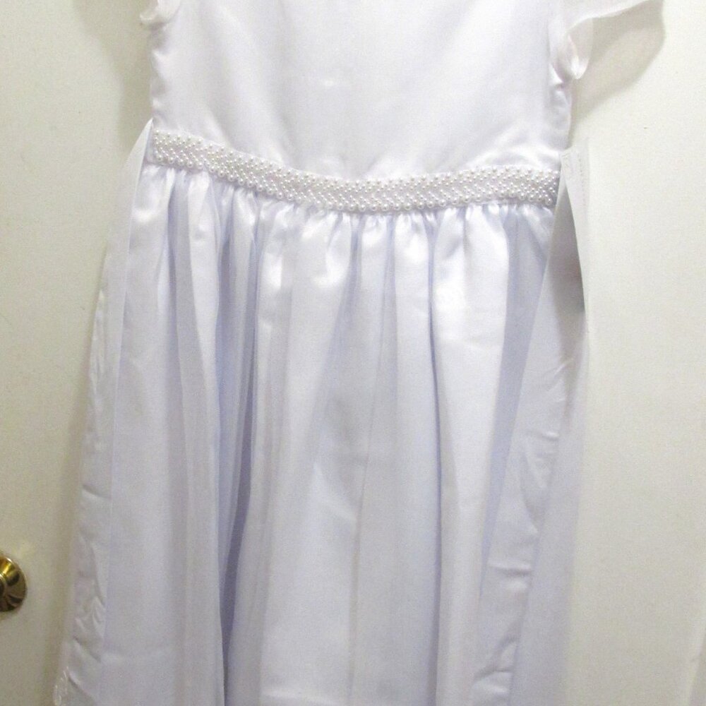 Short Sleeve Communion, Flower Girl Dress Princess Party Dress Sz 8 Bonnie Jean